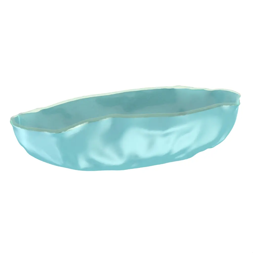 Large Serving Bowl in Porcelain Blue - Buffet Serveware - 3/4 View