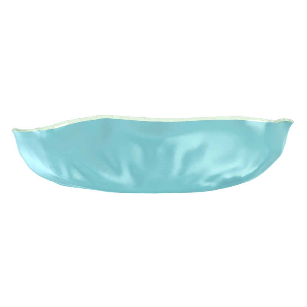 Large Serving Bowl in Porcelain Blue - Buffet Serveware - Side View