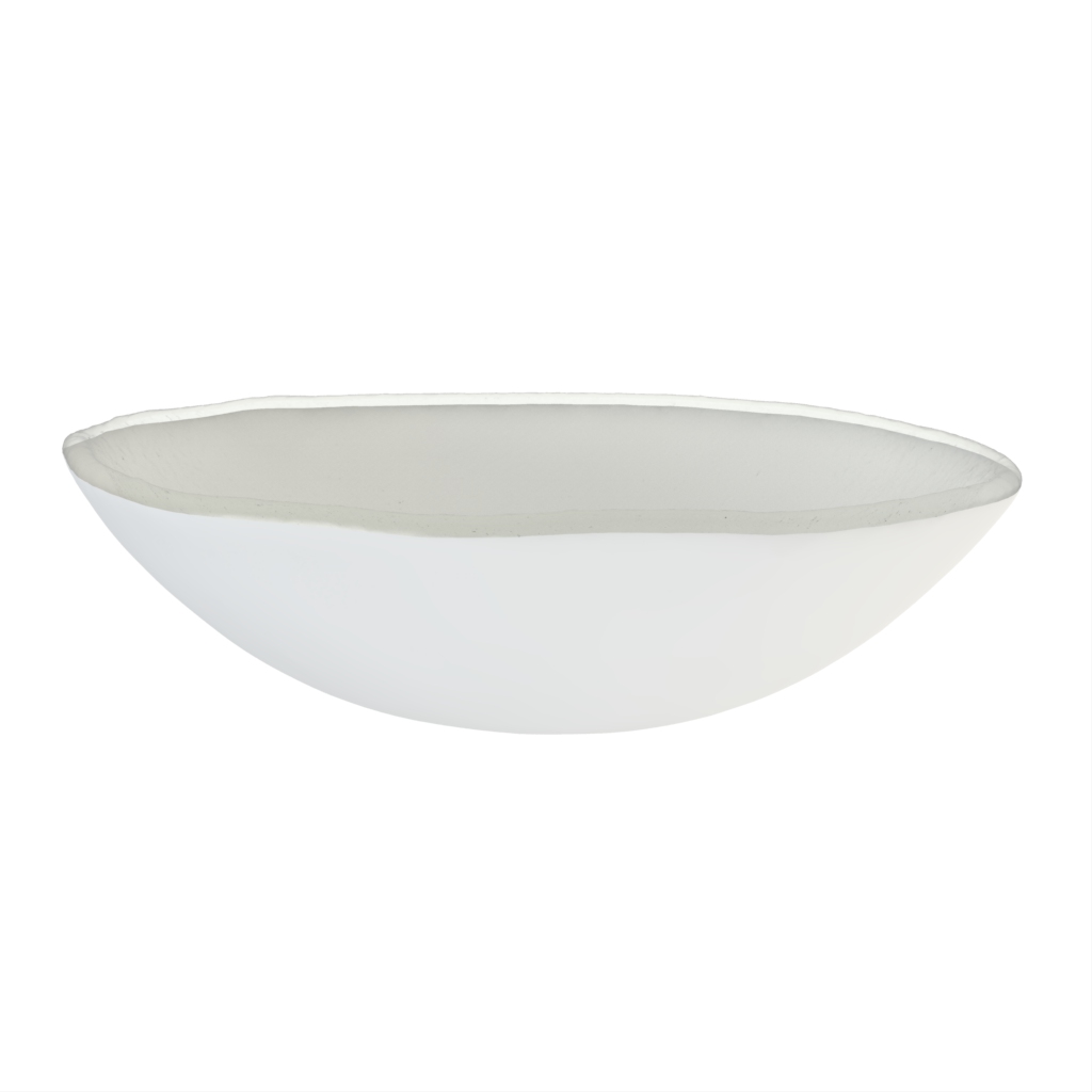 Mini Appetizer Plate in Milk White - Catering Serveware - Side View