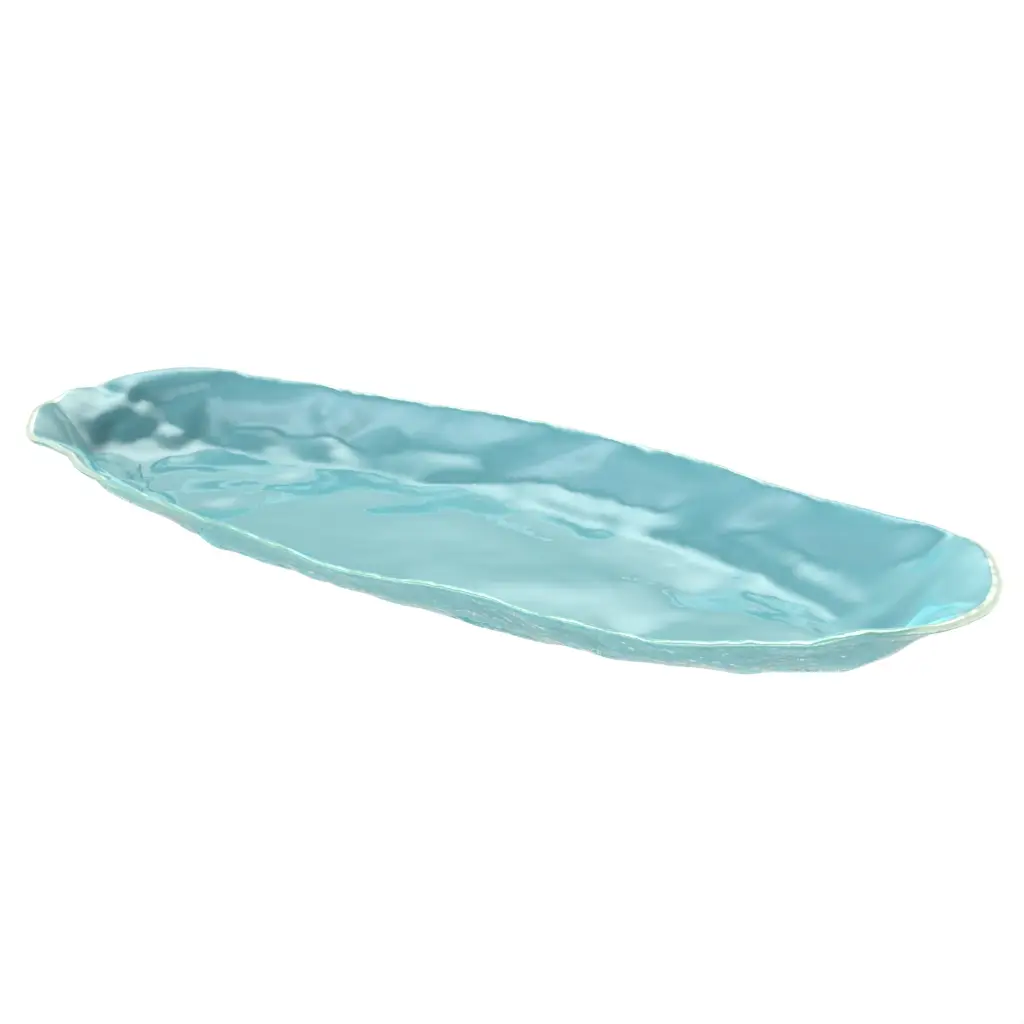 Oversized Glass Bowl in Porcelain Blue - Extra Large Serving Platters & Bowls - 3/4 View