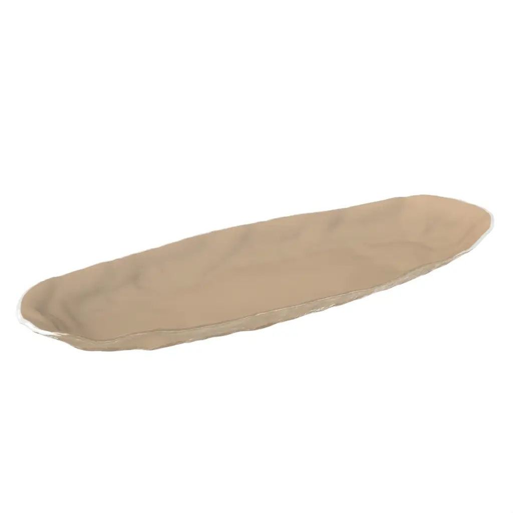 Oversized Glass Bowl in Almond Beige - Extra Large Serving Platters & Bowls - 3/4 View