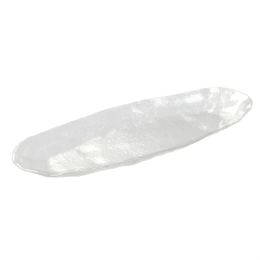 Oversized Glass Bowl in Glass With Texture - Extra Large Serving Platters & Bowls - 3/4 View