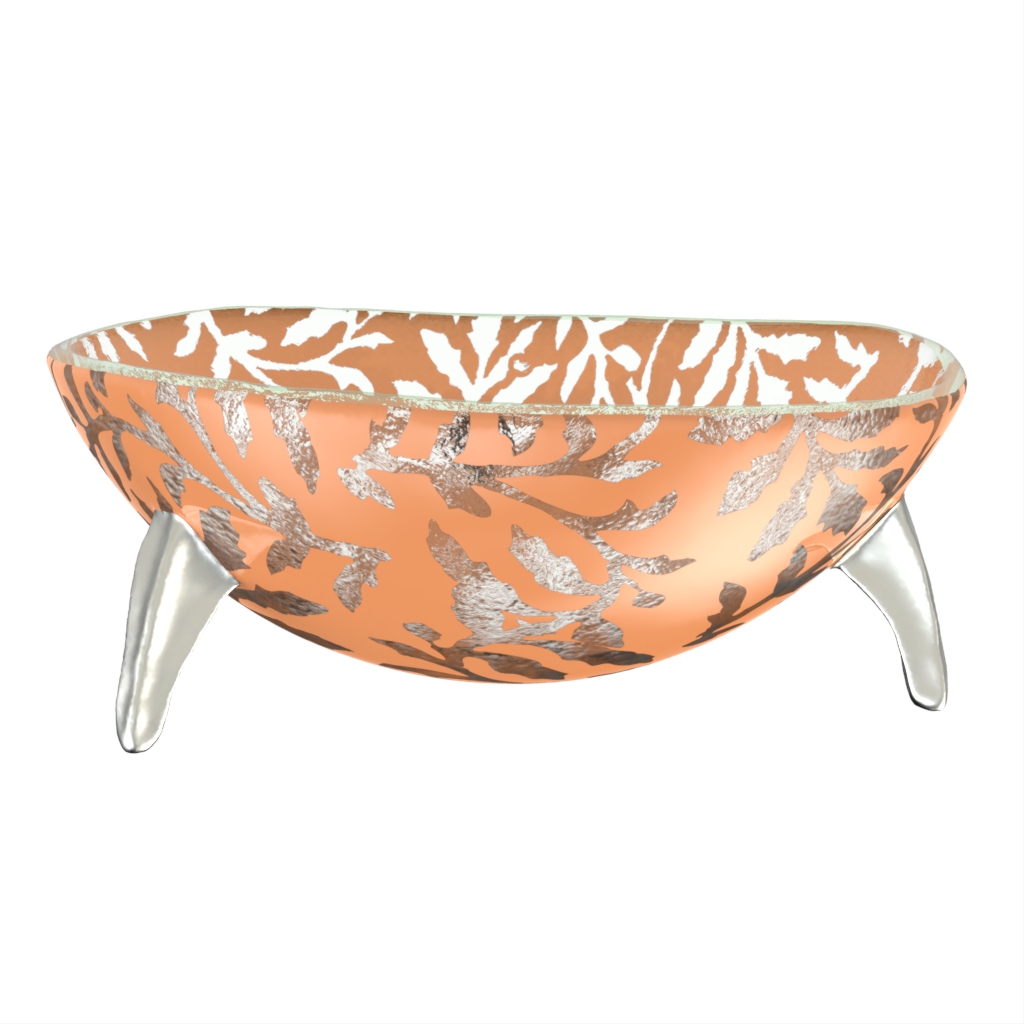 Small Footed Bowl in Apricot Crush - Welcome Amenities - Side View
