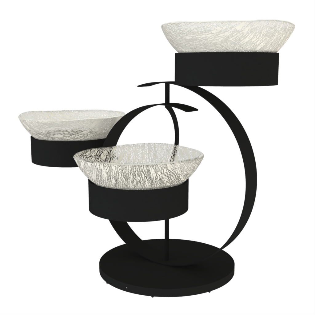 Tiered Bowl Stand in Birch White - Serving Stands - Side View