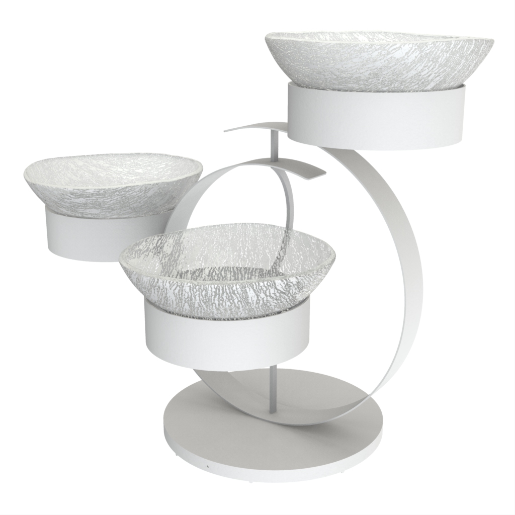Tiered Bowl Stand in Milk White - Serving Stands - Side View