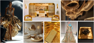 Gold plated dinner plates color scheme