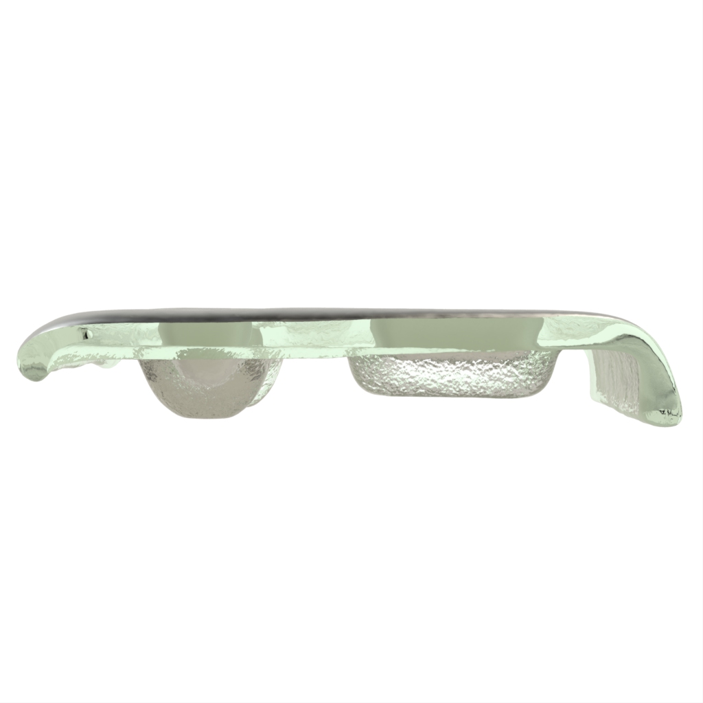 Butter Pat Dish in Platinum Silver - Bread & Butter - Side View