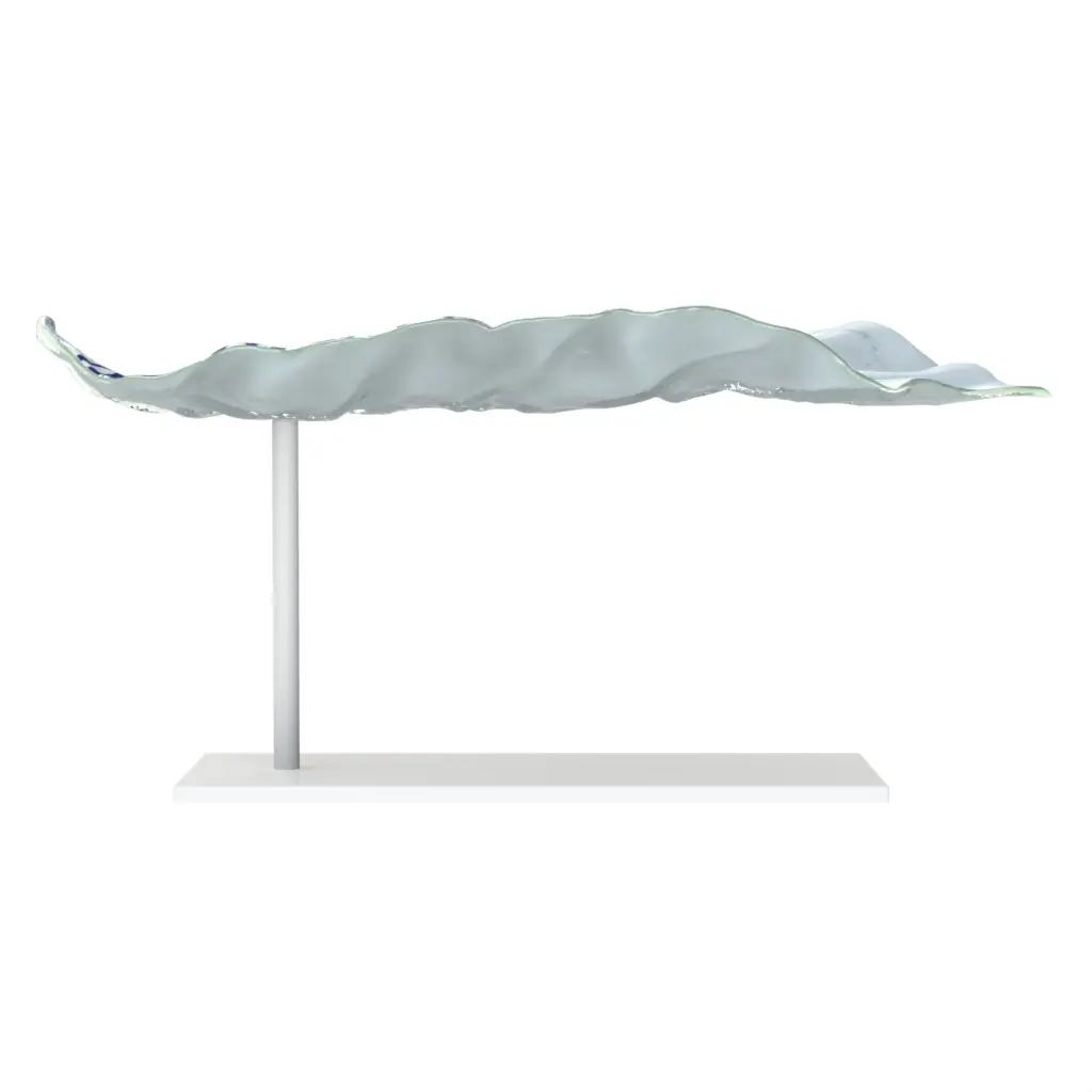 Footed Tray In Light Blue - Hotel Room Decor - 3/4 View