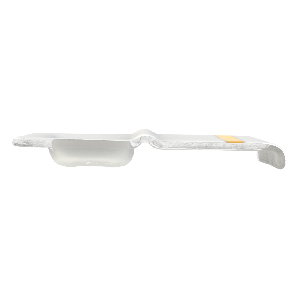 Gold Bread Plate in Milk White - Bread & Butter - Side View