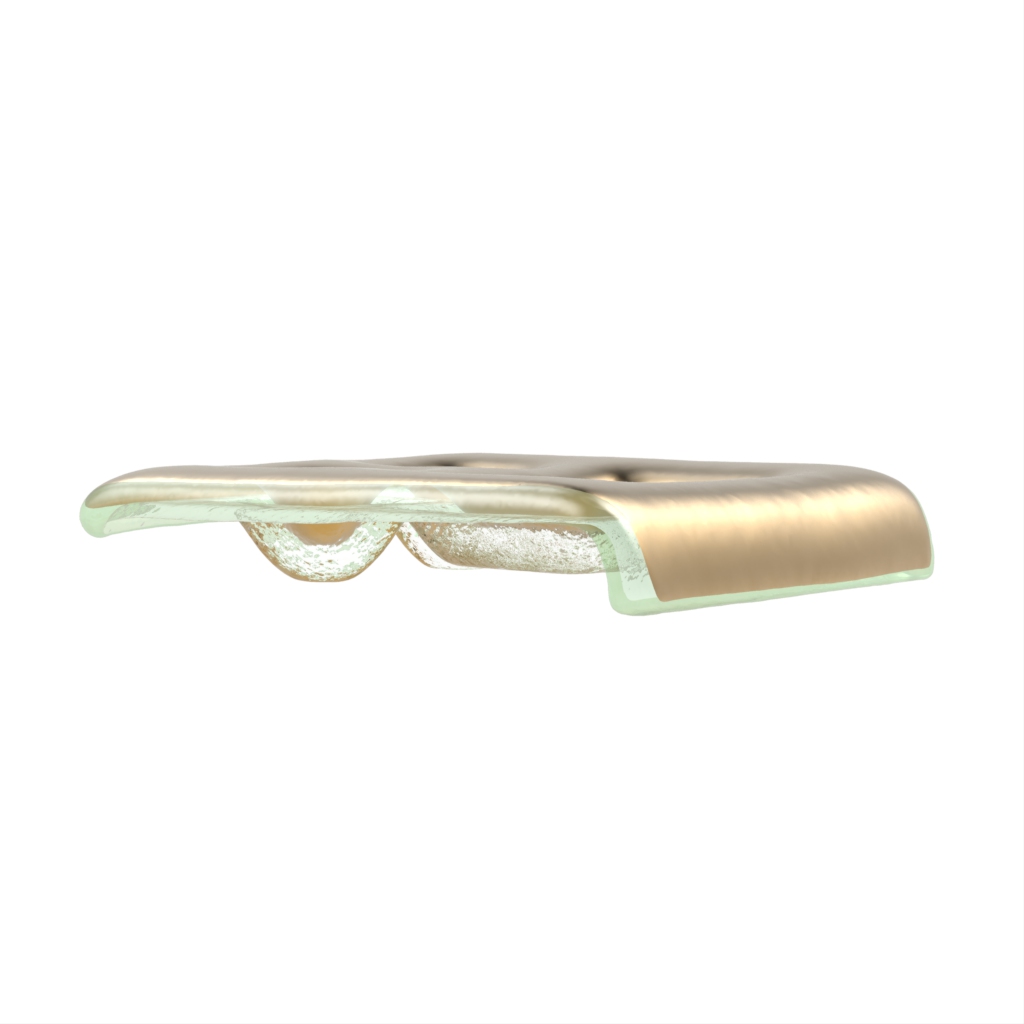 Olive Oil Dipping Dish in Pure Gold - Restaurant Bowls - Side View