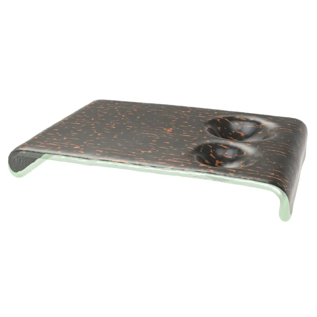 Olive Oil Dipping Plate in Dark Gray - Restaurant Bowls - 3/4 View
