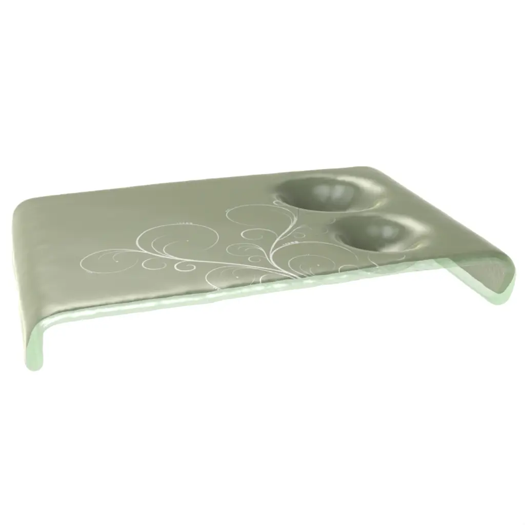 Olive Oil Dipping Plate in Mint Green - Restaurant Bowls - 3/4 View
