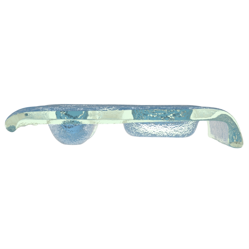Olive Oil Plate in Niagara Blue - Restaurant Bowls - Side View