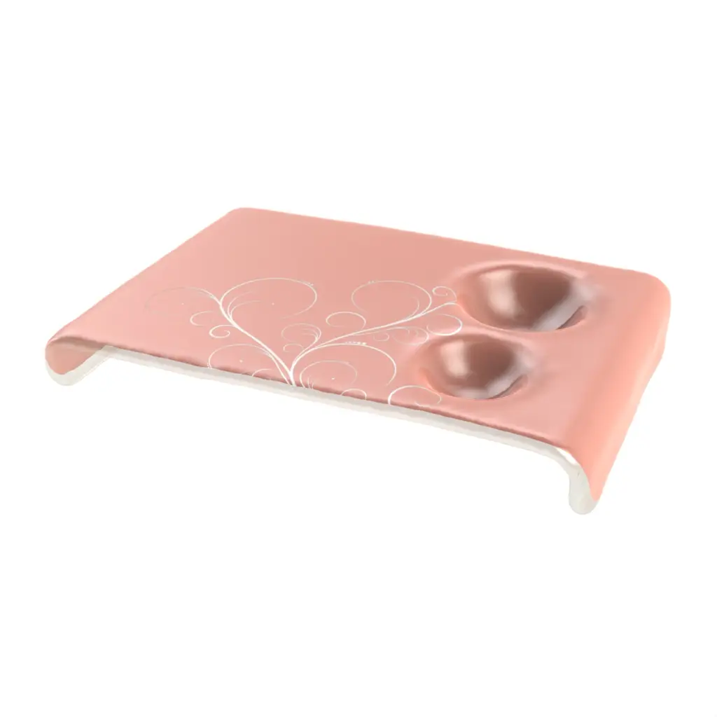 Rectangular Sushi Plate in Light Salmon Pink - Specialty Dinnerware - 3/4 View