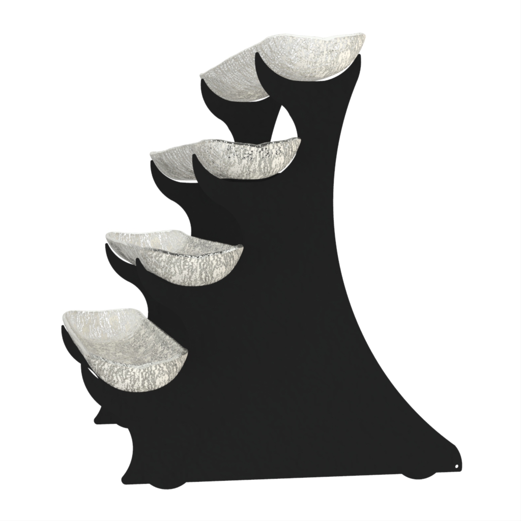 Serving Bowl With Stand - Serving Stands | MyGlassStudio - Side View
