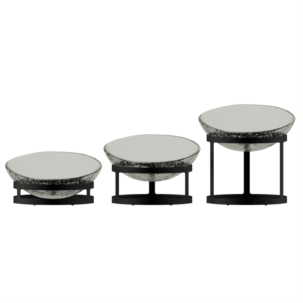 Serving Bowl With Stand - Serving Stands | MyGlassStudio - Side View