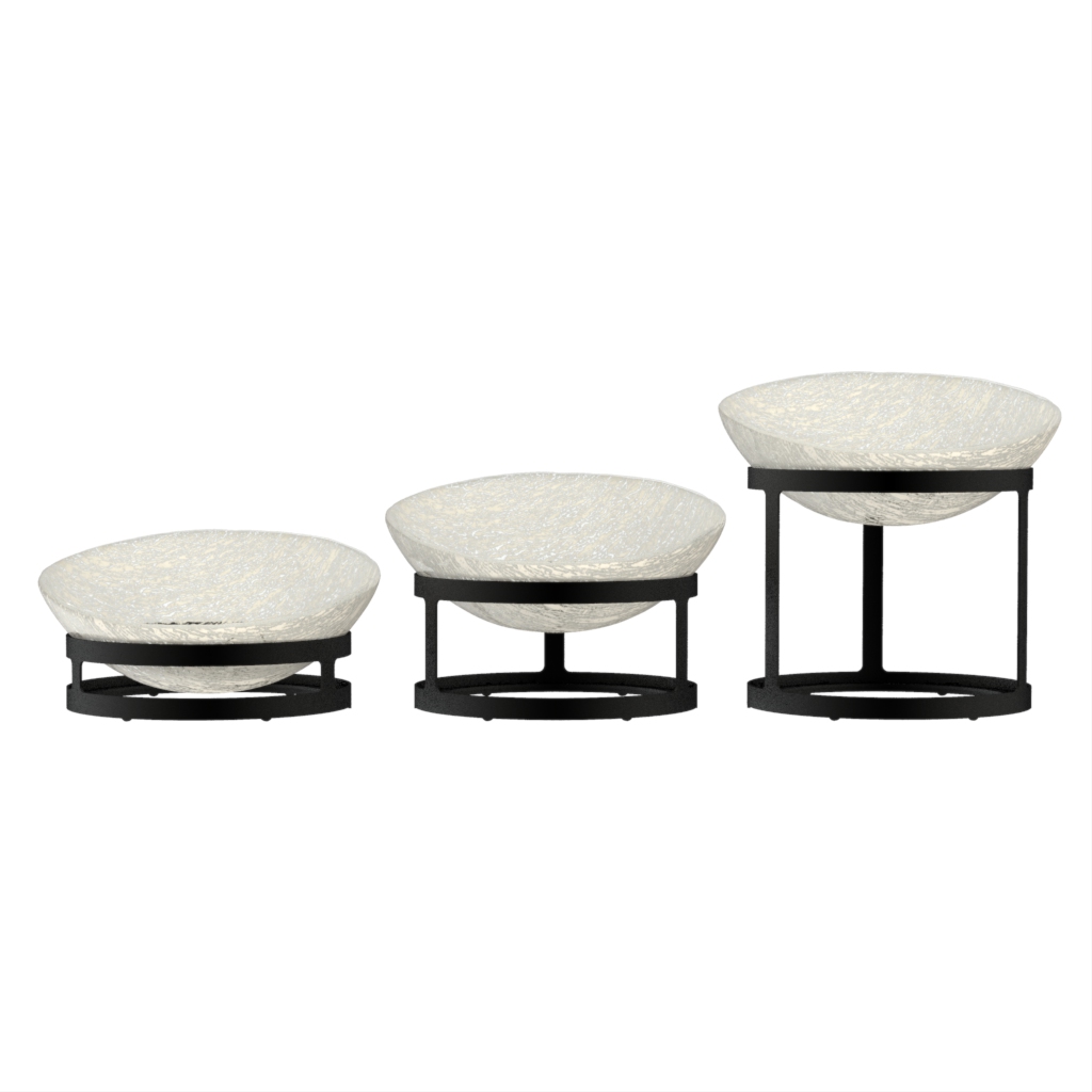 Serving Bowl With Stand - Serving Stands | MyGlassStudio - Side View