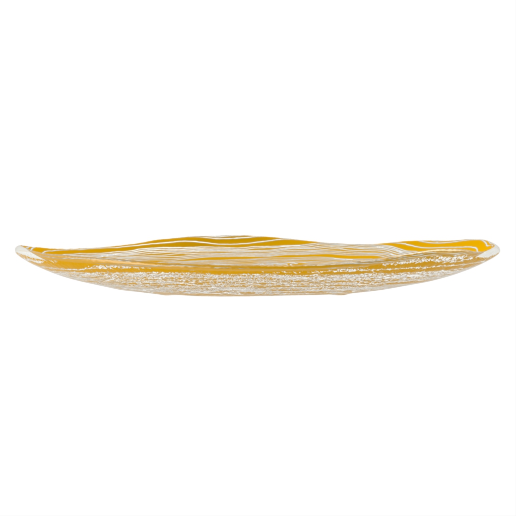 Artisan Dinner Plate in Freesia Yellow - Restaurant Plates - Side View