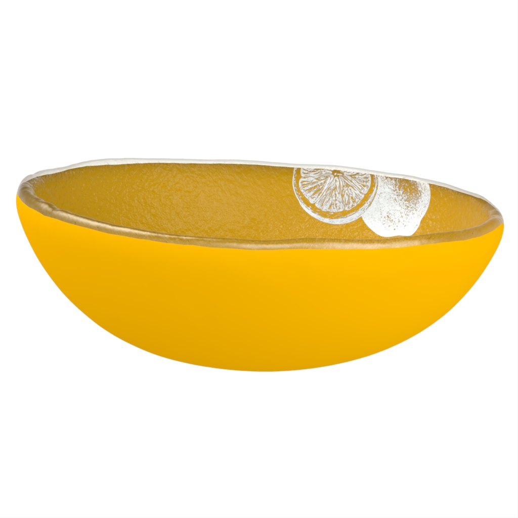Buffet Bowl in Freesia Yellow - Buffet Serveware - Side View