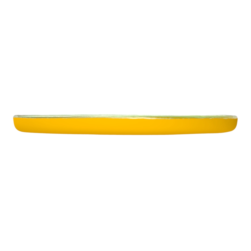 Dinner Plate With High Sides in Freesia Yellow - High Sided Plates - Side View