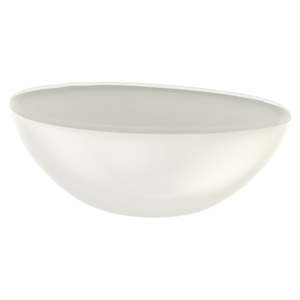 Glass Dessert Bowl in Lily White - Restaurant Bowls - Side View