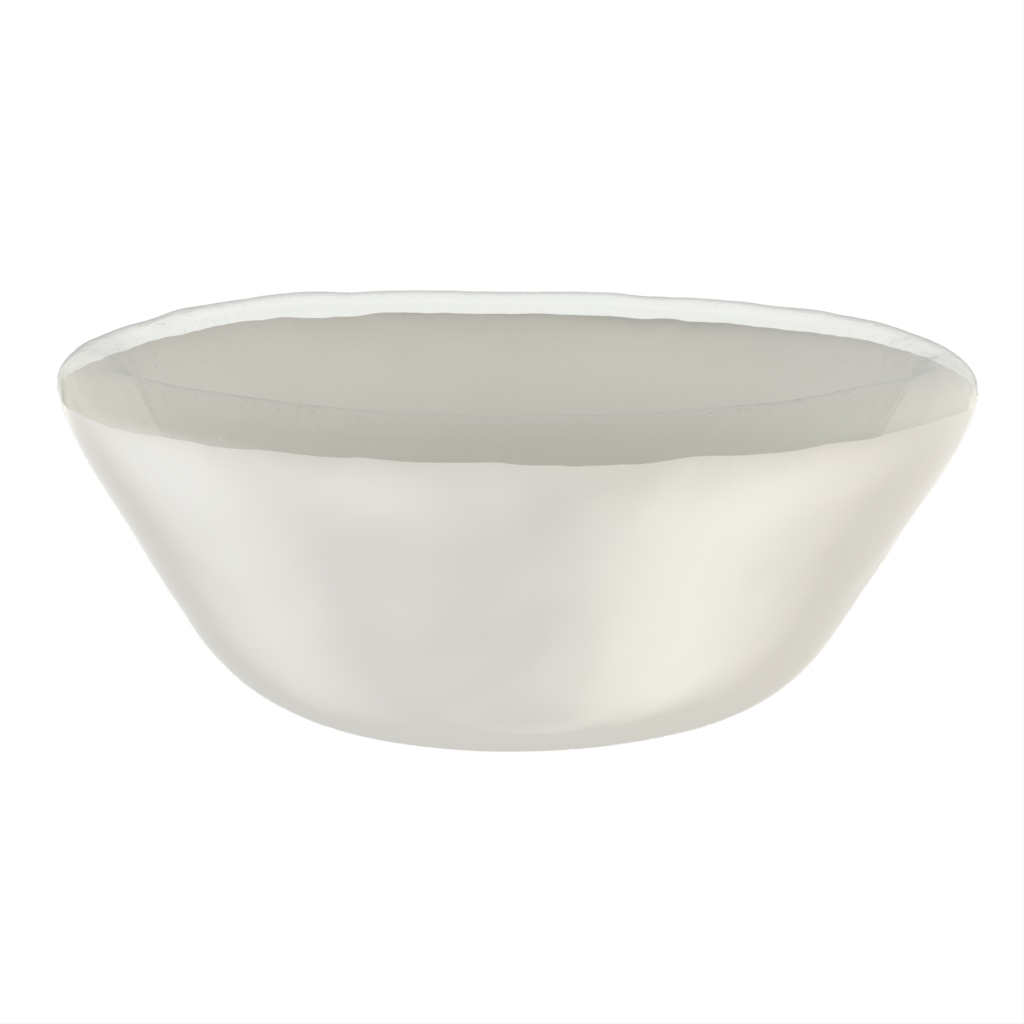 Glass Dessert Cups in Lily White - Restaurant Bowls - Side View