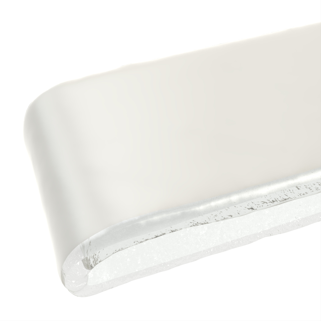 Glass Napkin Ring in Lily White - Fine Dining Tableware - Detail View