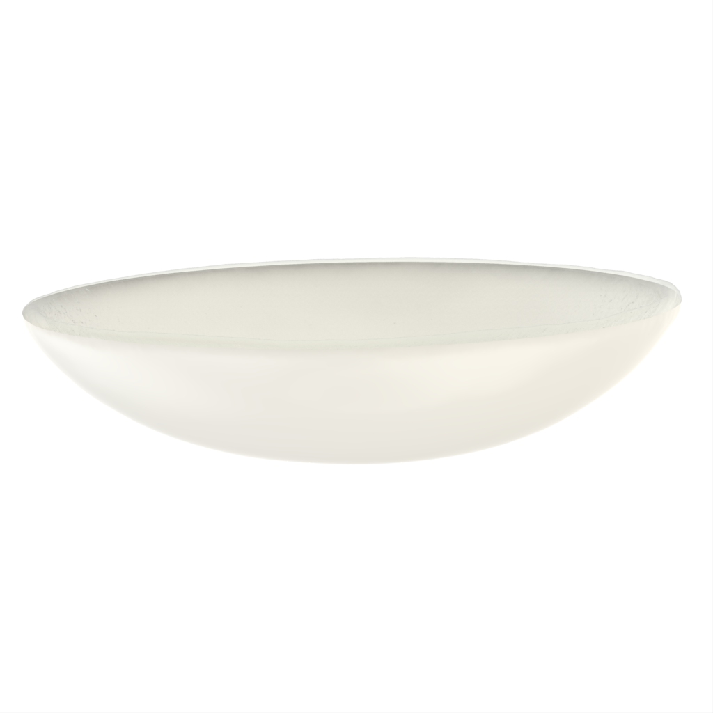 Glass Serving Bowl in Lily White - Buffet Serveware - Side View