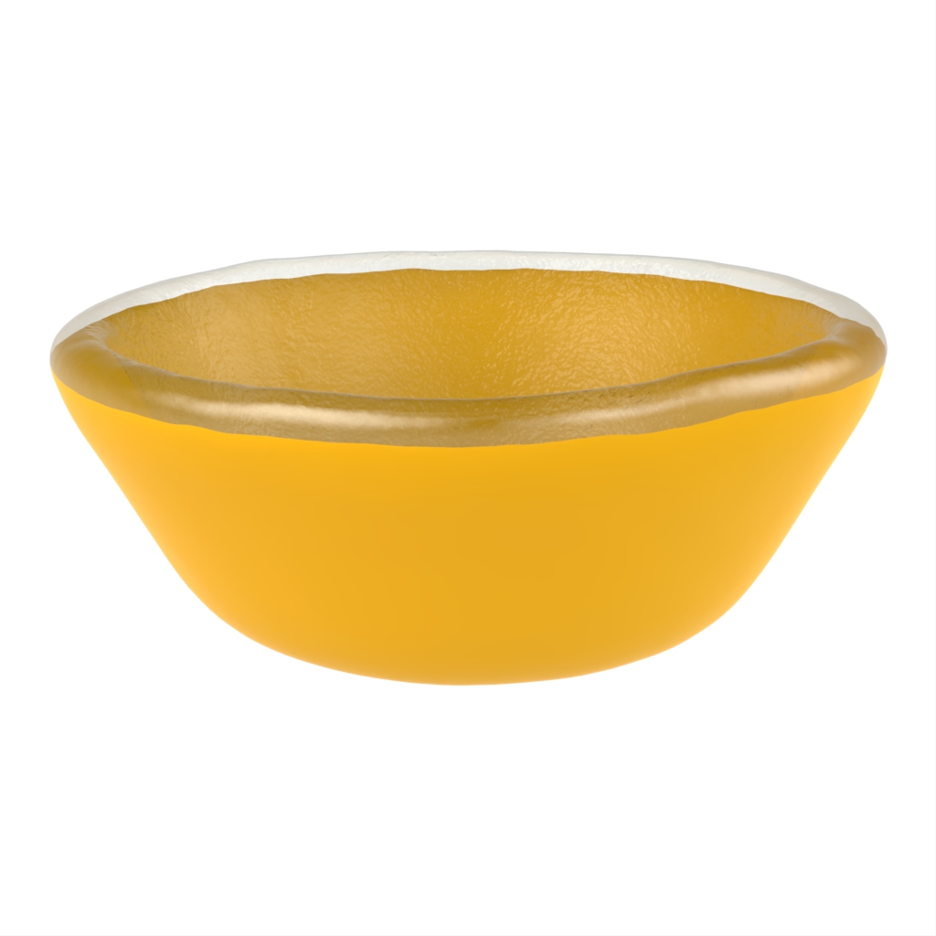 Ice Cream Glass Cup in Freesia Yellow - Restaurant Bowls - Side View