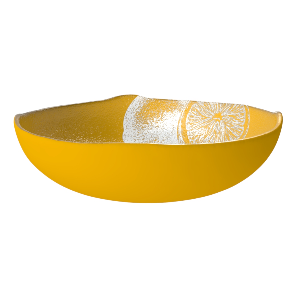 Large Buffet Serving Bowl in Freesia Yellow - Buffet Serveware - Side View