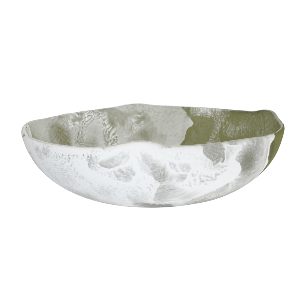 Large Display Bowl in Milk White - Buffet Serveware - Side View