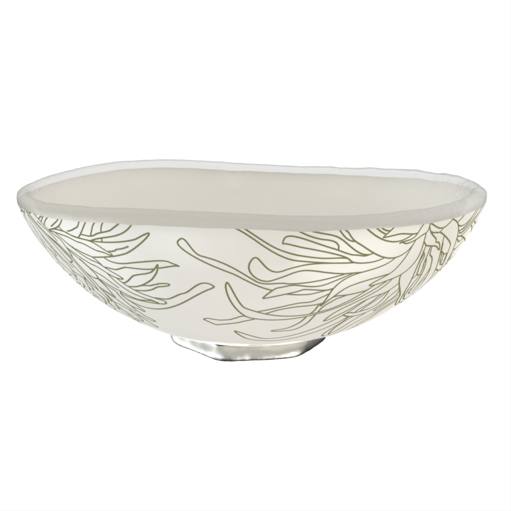 Modern Bread Basket in Lily White - Table Accessories - Side View