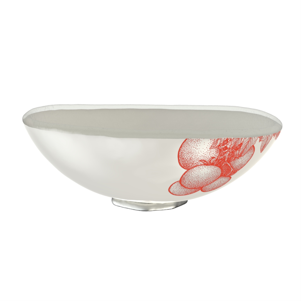 Modern Bread Basket in Lily White - Table Accessories - Side View