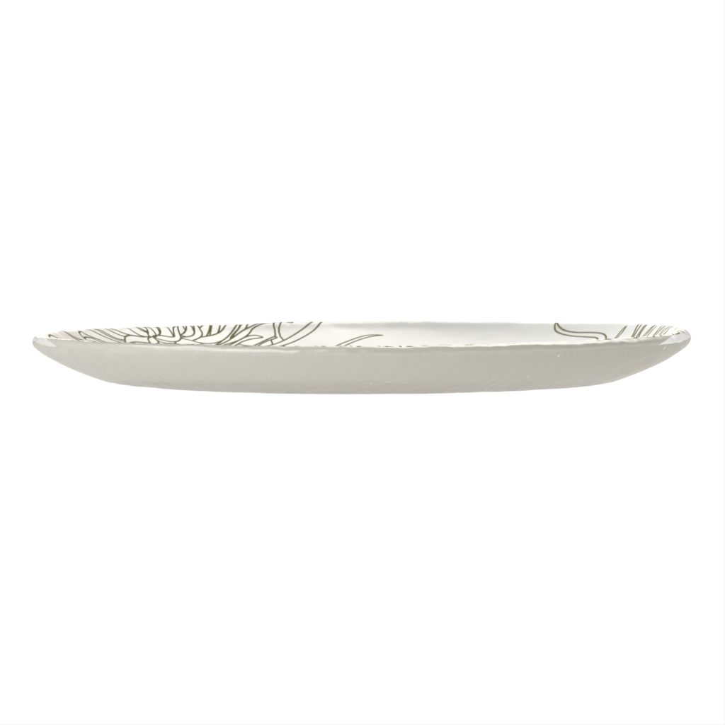 Modern Dinner Plate in Lily White - Restaurant Plates - Side View