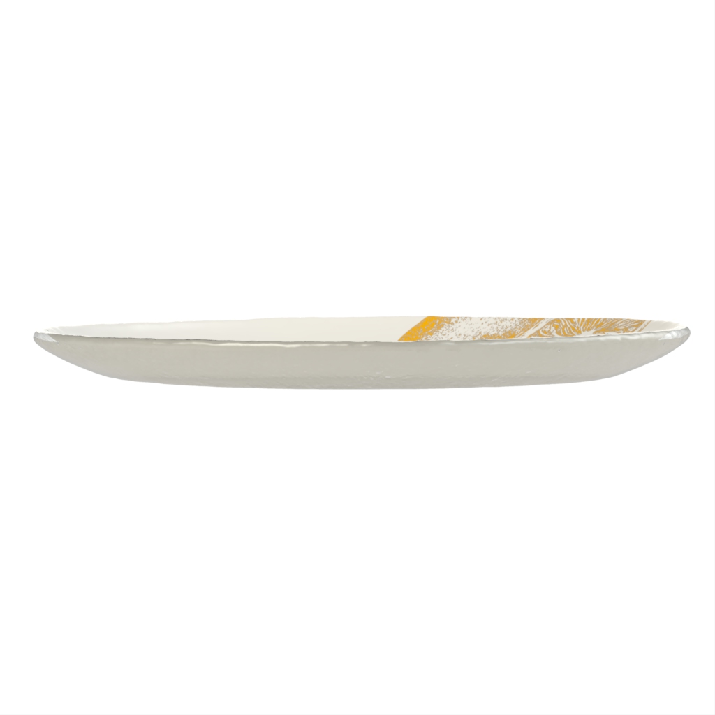 Modern Dinner Plate in Lily White - Restaurant Plates - Side View
