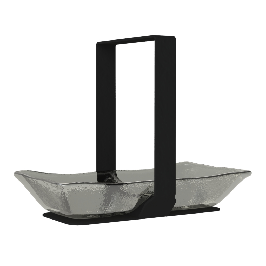Nut Bowl Caddy - Snacks Serveware | MyGlassStudio - Side View
