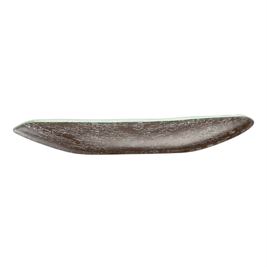 Olive Boat Serving Dish - Snacks Serveware | MyGlassStudio - Side View