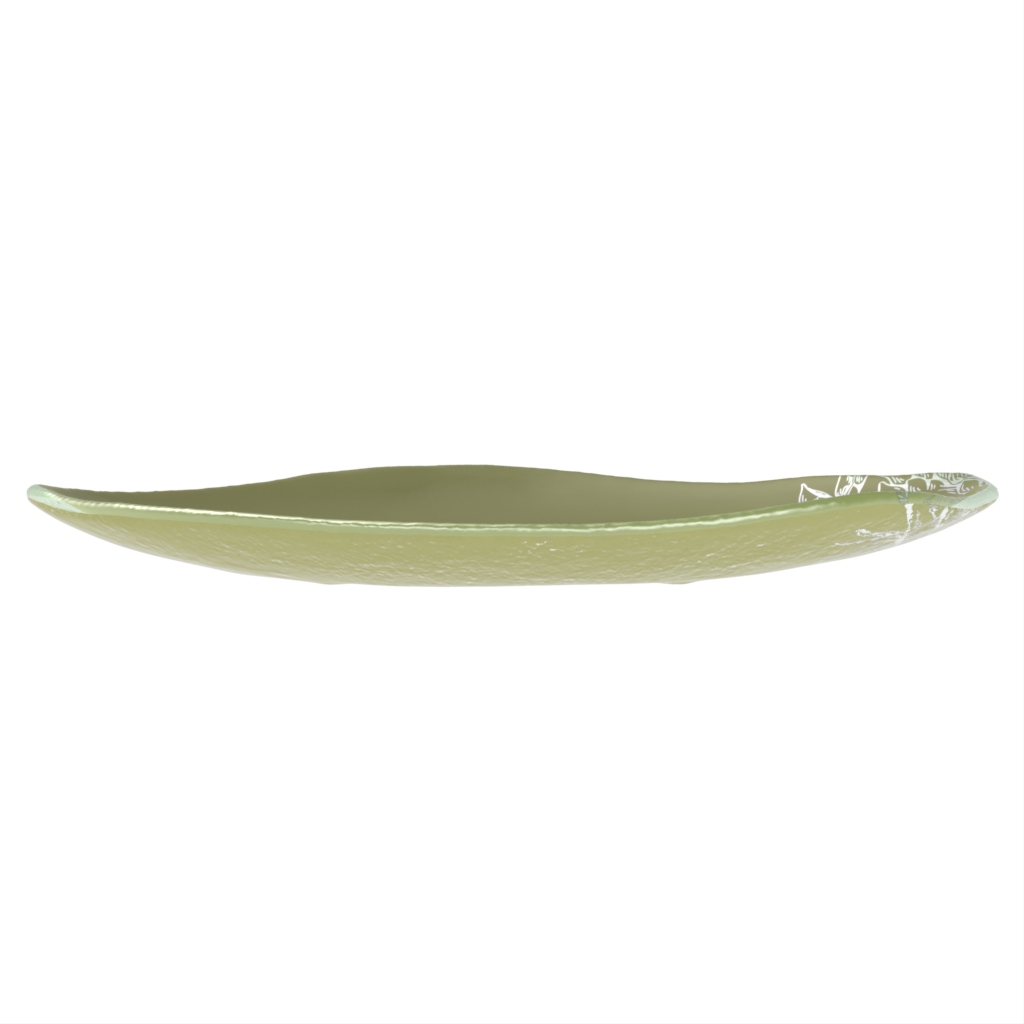 Organic Dinnerware in Olive Silver Green - Organic Plates - Side View