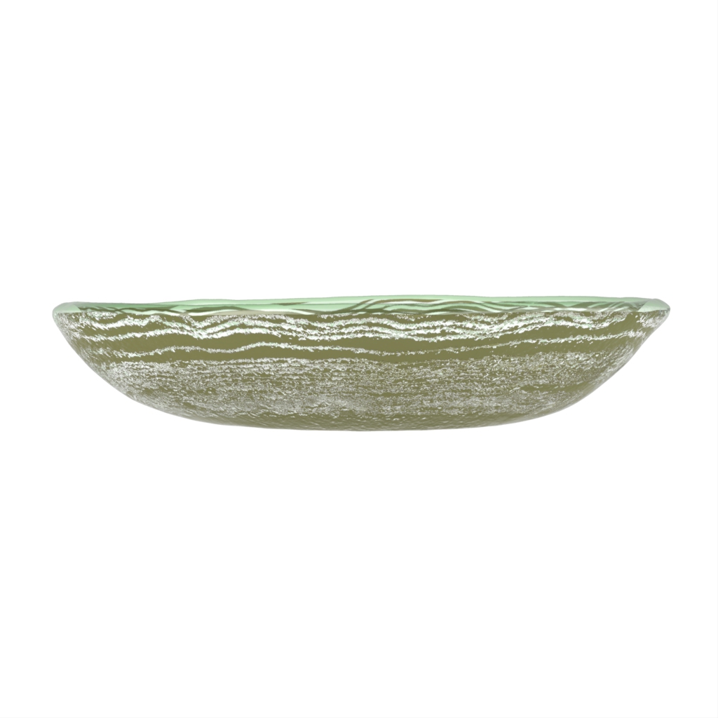 Organic Dinnerware in Olive Silver Green - Organic Plates - Side View