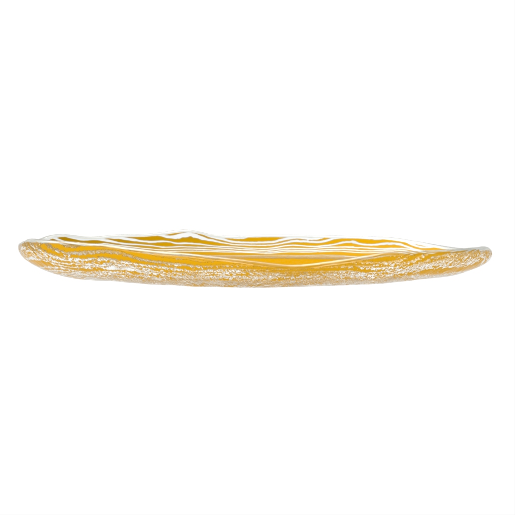 Organic Shaped Plate in Freesia Yellow - Organic Plates - Side View