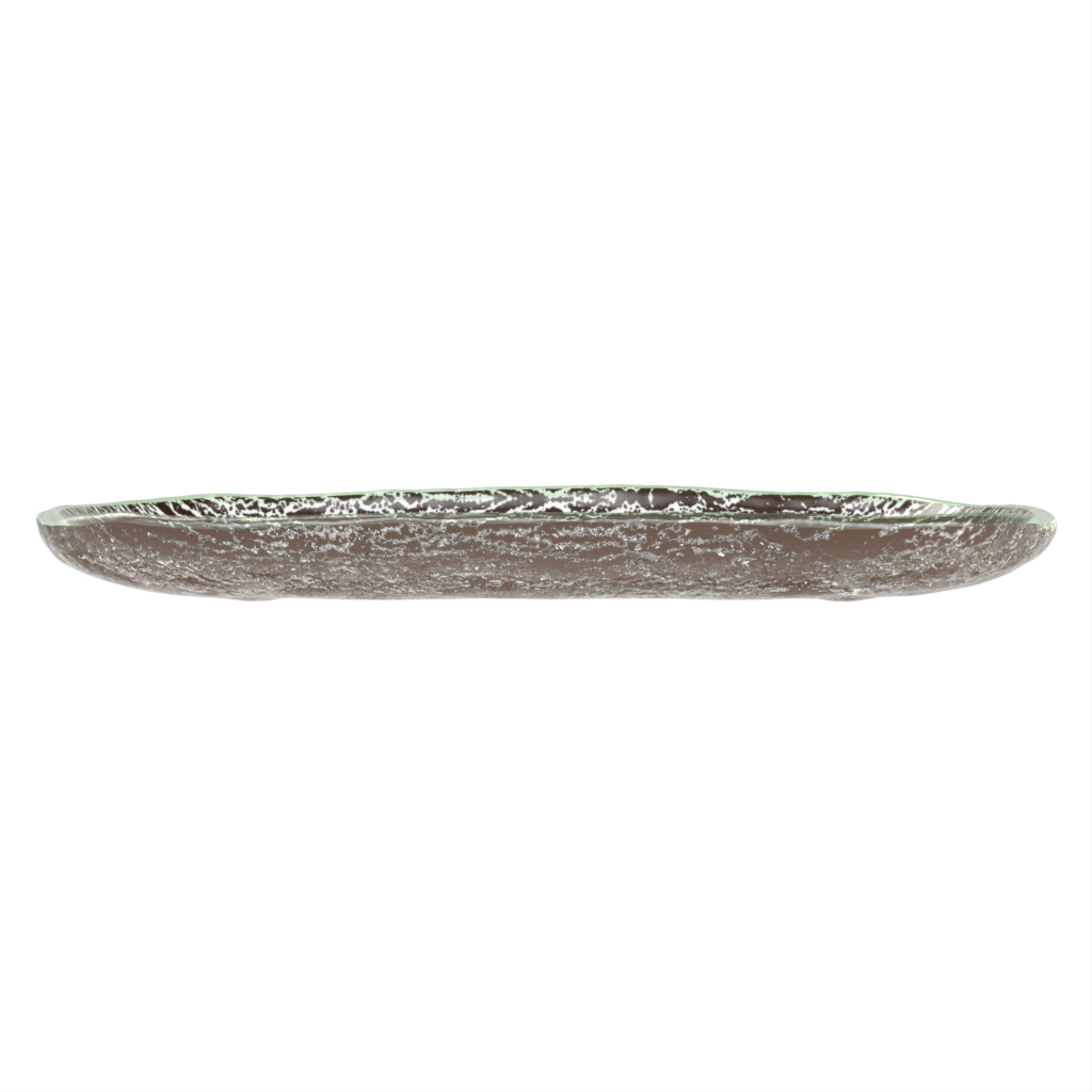 Oval Shaped Dinner Plates - Oblong Plates & Bowls | MyGlassStudio - Side View