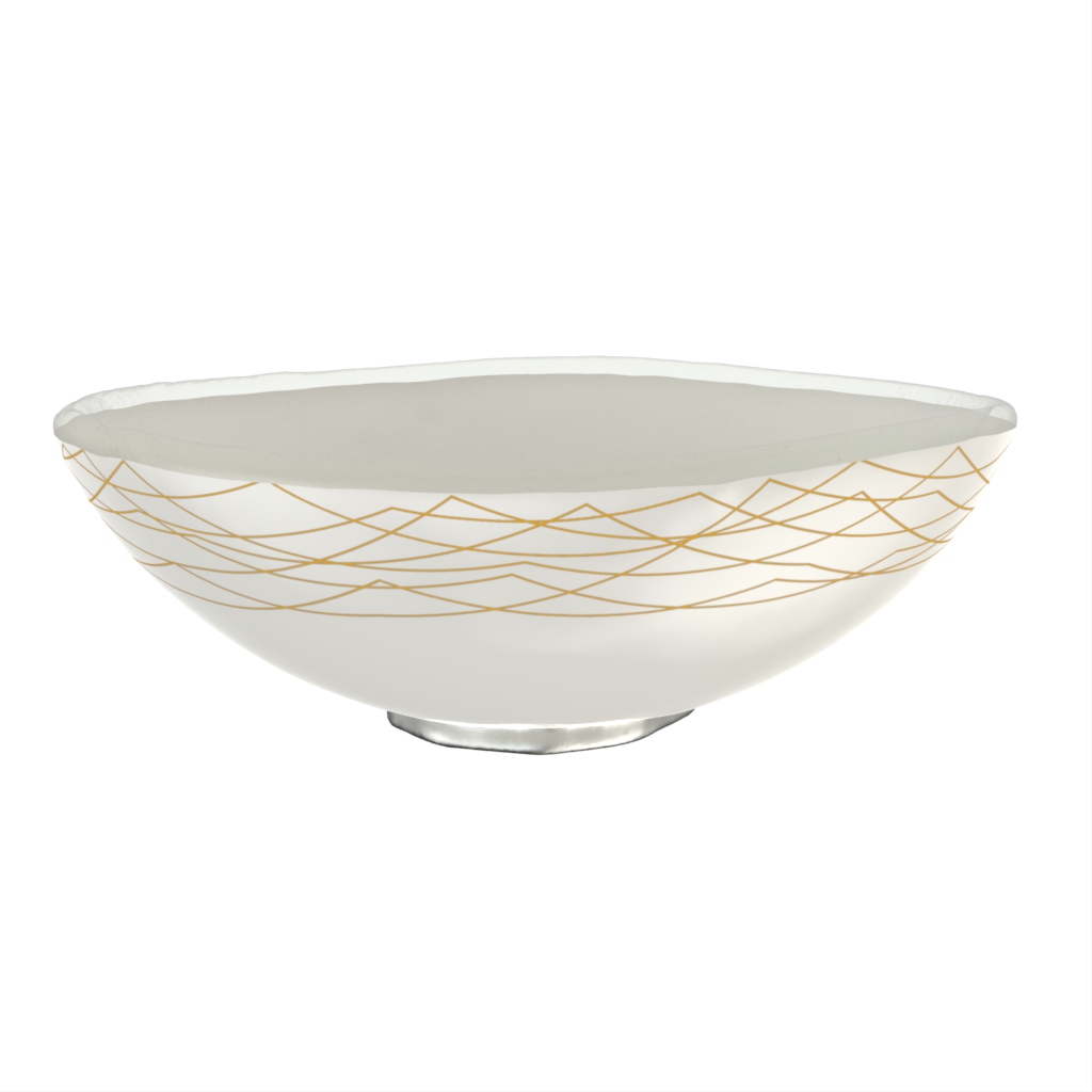 Pedestal Bowl in Lily White - Welcome Amenities - Side View