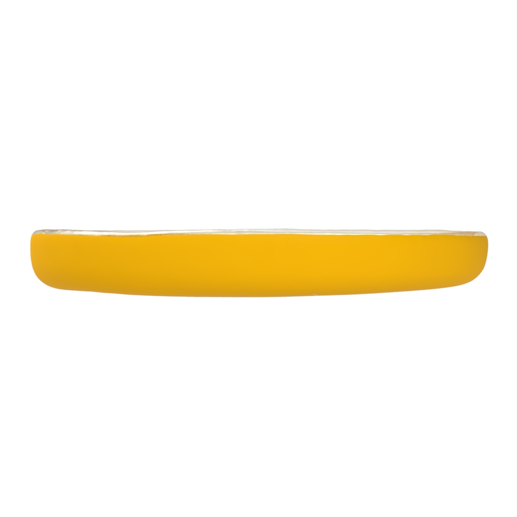 Plate With High Edges in Freesia Yellow - High Sided Plates - Side View