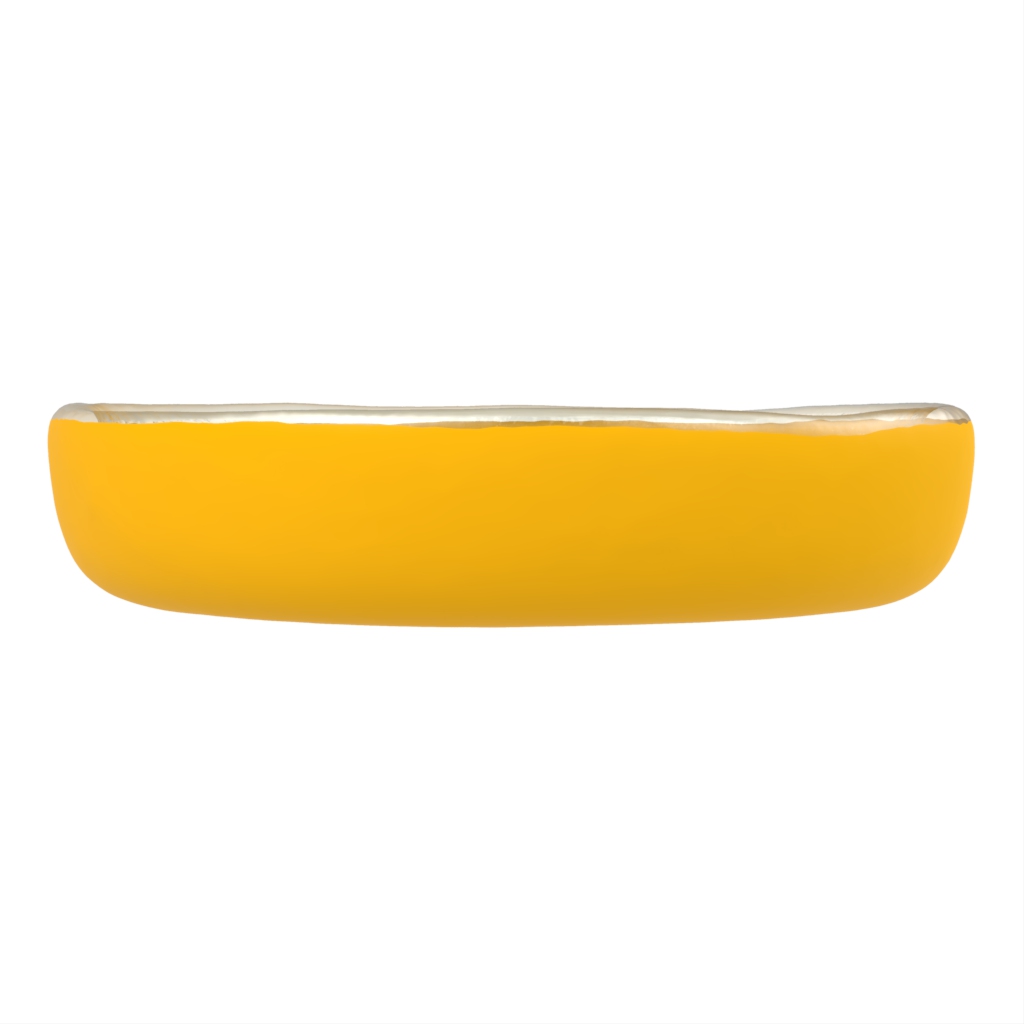Plate With High Sides in Freesia Yellow - High Sided Plates - Side View
