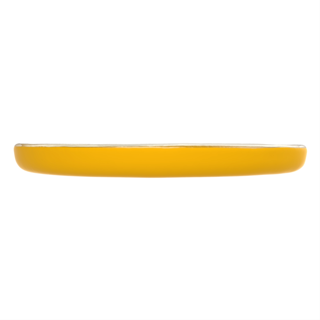 Plate With High Sides in Freesia Yellow - High Sided Plates - Side View