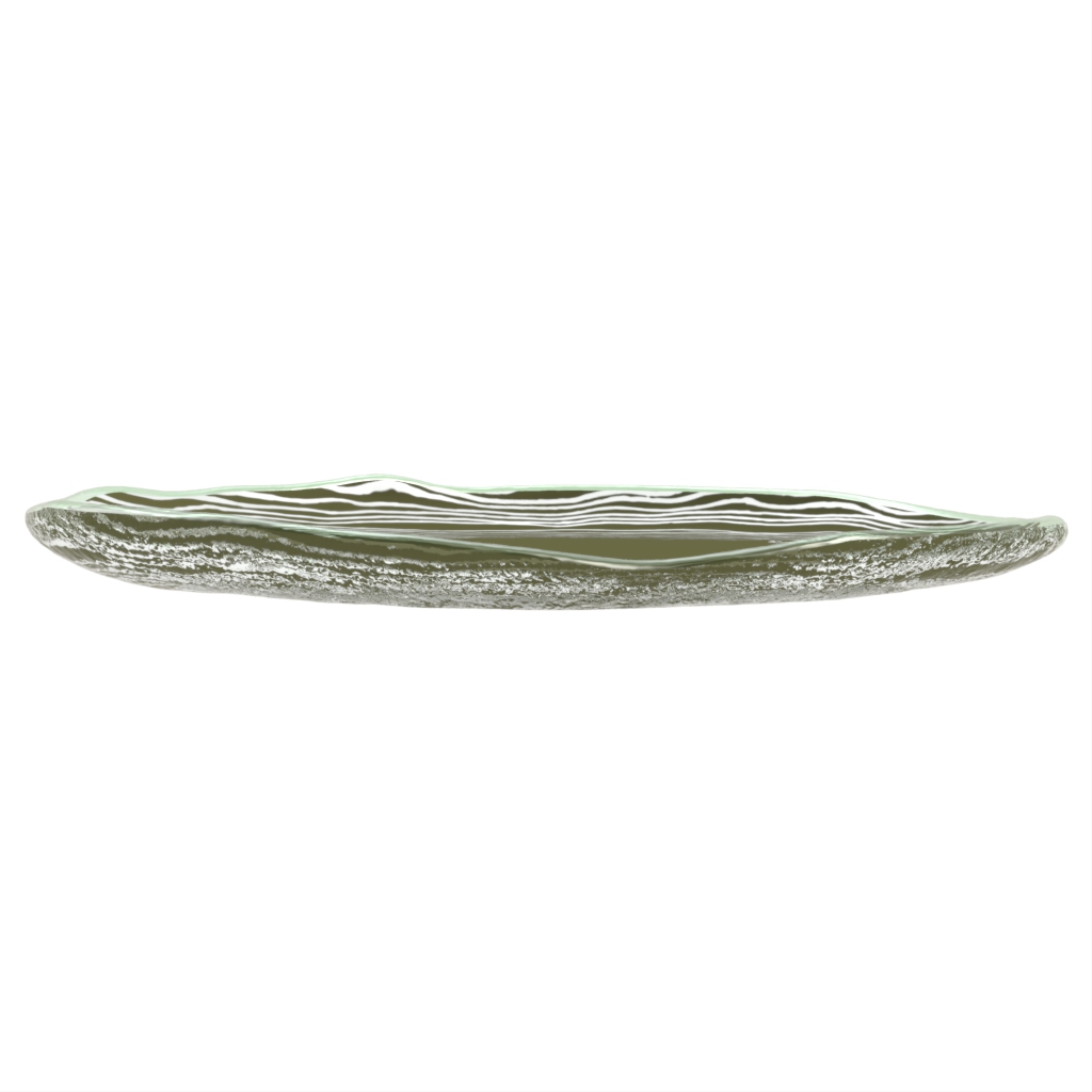 Restaurant Appetizer Plate in Olive Silver Green - Side Plates - Side View