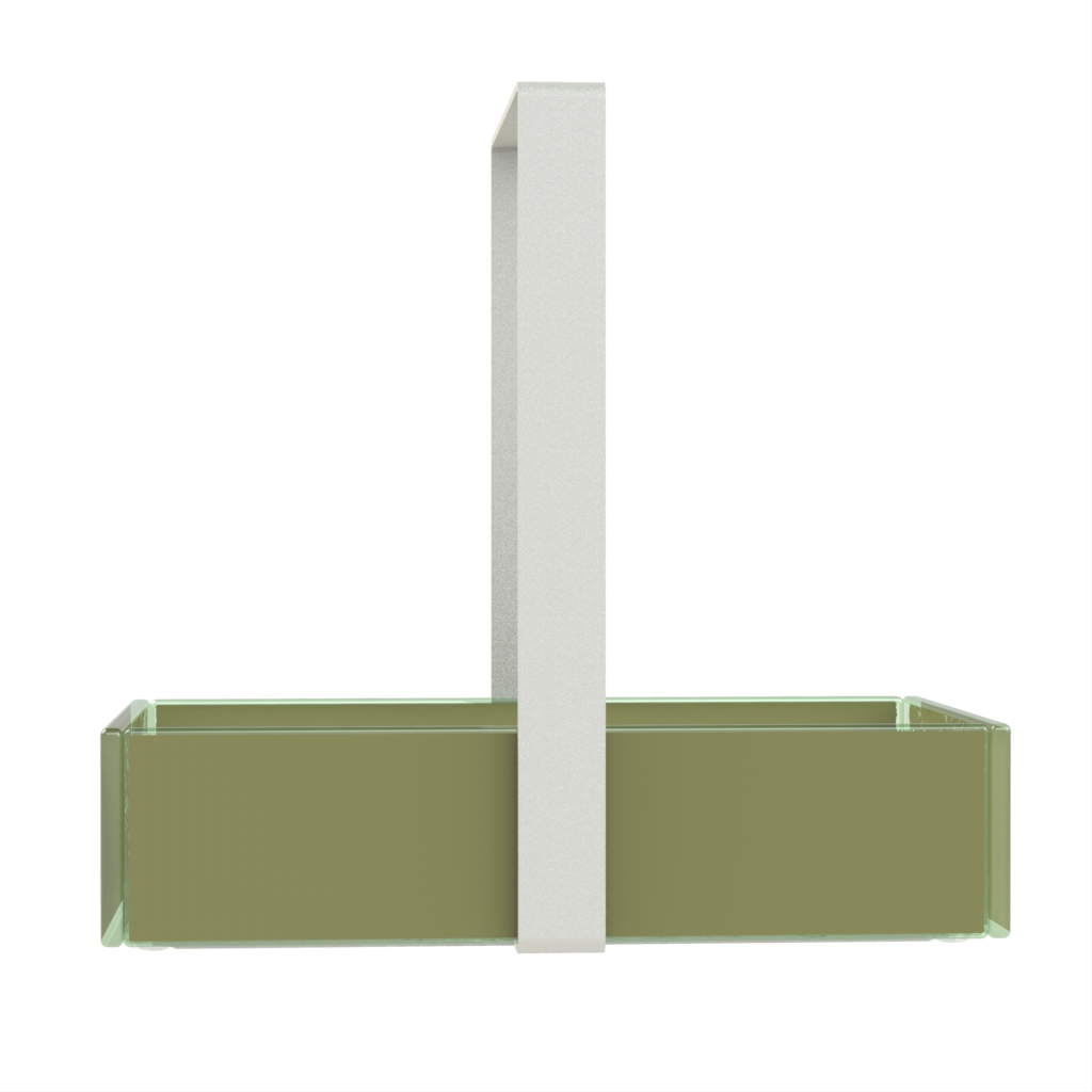 Restaurant Bread Basket in Olive Silver Green - Table Accessories - Side View