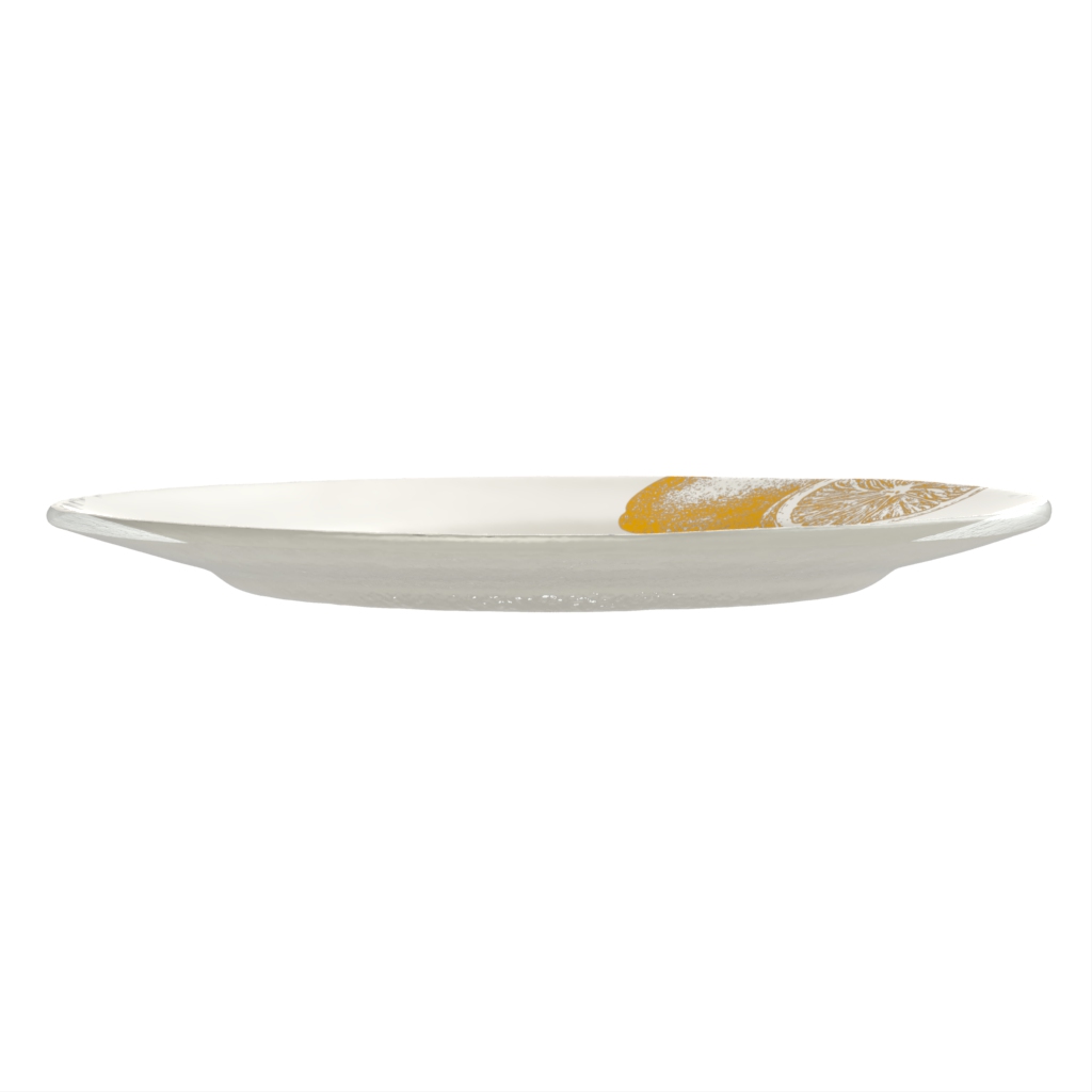 Restaurant Dessert Plate in Lily White - Restaurant Plates - Side View
