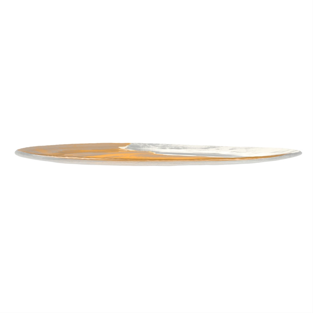 Rimless Plate in Lily White - Coupe Plates - Side View