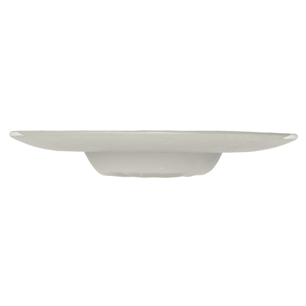 Rimmed Pasta Bowl in Lily White - Rimmed Dinner Plates - Side View